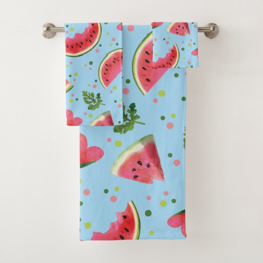 Summer Fruit Pattern Watermelon red tropical Bad Handdoek (Insitu)