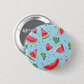 Summer Fruit Pattern Watermelon red tropical Ronde Button 5,7 Cm (Voorkant /achterkant)