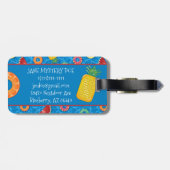 Summer Fruit Pool Floats - Blue Water Bagagelabel (Achterkant horizontaal)