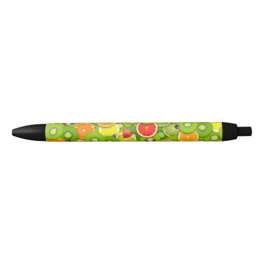 Summer Fruits 2 Zwarte Inkt Pen (Voorkant)