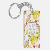 Summer Fruits and Ice-Cream Fun Sleutelhanger (Voorkant Links)
