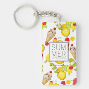 Summer Fruits and Ice-Cream Fun Sleutelhanger