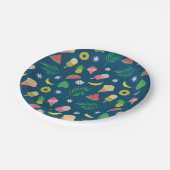 Summer fruits and ice cream pattern papieren bordje (Gekanteld)