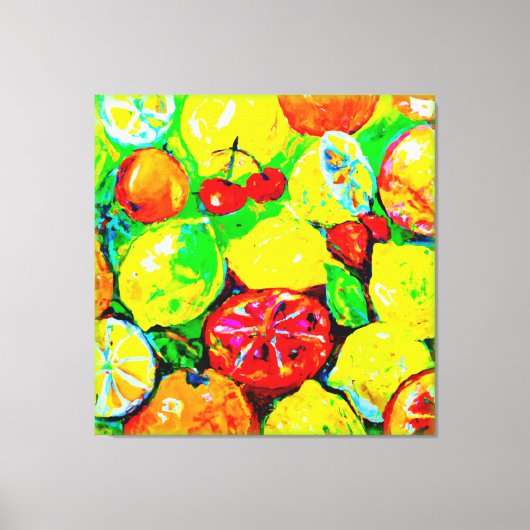 "Summer Fruits" — Cute Art. Nu kopen Canvas Afdruk (Voorkant)