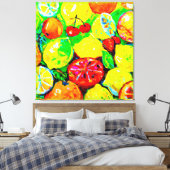 "Summer Fruits" — Cute Art. Nu kopen Canvas Afdruk (Insitu (Slaapkamer))