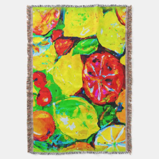 "Summer Fruits" — Cute Art. Nu kopen Deken (Voorkant Verticaal)