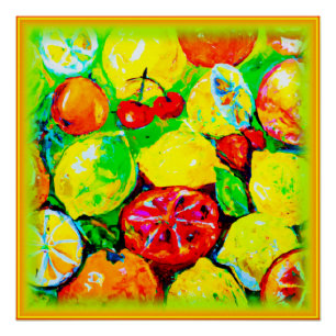 "Summer Fruits" — Cute Art. Nu kopen Perfect Poster