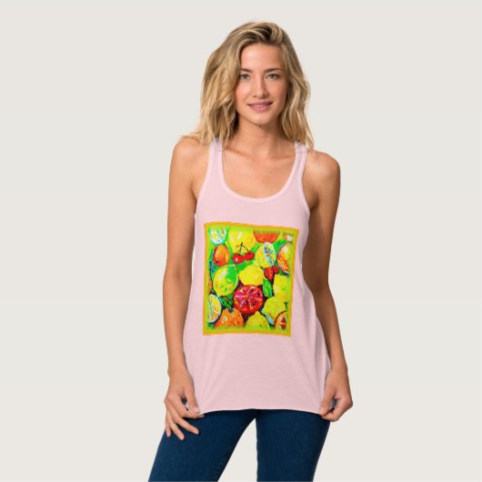 "Summer Fruits" — Cute Art. Nu kopen Tanktop (Volledige Voorkant)