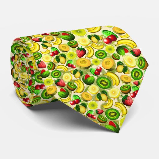 Summer Fruits Juicy Pattern Stropdas (Opgerold)
