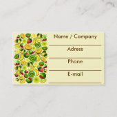 Summer Fruits Juicy Pattern Visitekaartjes (Voorkant)