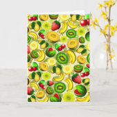 Summer Fruits Juicy Pattern Wenskaart Kaart (Gele Bloem)