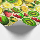 Summer Fruits Juicy PatterWrapping Paper Cadeaupapier (Hoek)