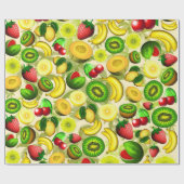 Summer Fruits Juicy PatterWrapping Paper Cadeaupapier (Vlak)