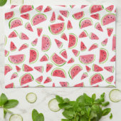Summer Fruity Fun Watermeloenen Waterverf Colorful Theedoek (Gevouwen)