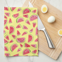 Summer Fruity Fun Watermelons Waterverf Yellow