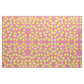 Summer Fruity Yellow Lemons op Roze Stof (Yard (91,4 cm))