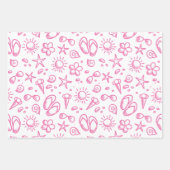 Summer Fun1 Wrapping Paper Flat Sheet Set 3 (Voorkant 3)