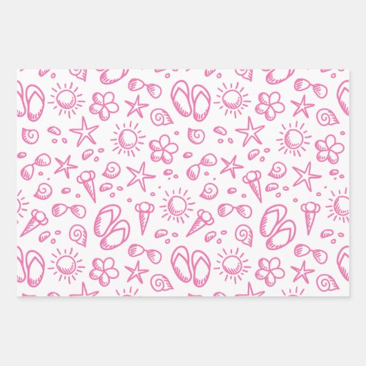 Summer Fun1 Wrapping Paper Flat Sheet Set 3 (Voorkant 3)