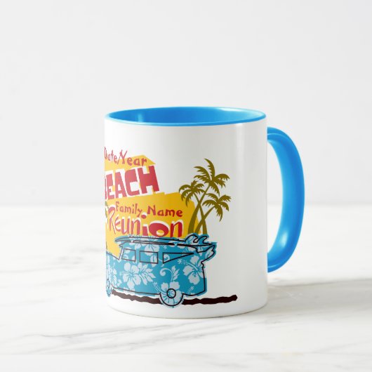 Summer Fun Beach Familie Reünie Mok (Voorkant rechts)