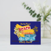 Summer Fun Beach Family Reunion Briefkaart (Staand voorkant)