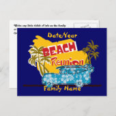 Summer Fun Beach Family Reunion Briefkaart (Voorkant / Achterkant)