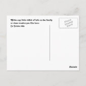 Summer Fun Beach Family Reunion Briefkaart (Achterkant)