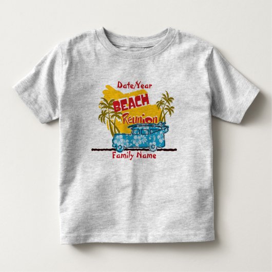 Summer Fun Beach Family Reunion Kinder Shirts (Voorkant)