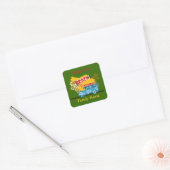 Summer Fun Beach Family Reunion Personalized Stick Vierkante Sticker (Envelop)
