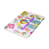 Summer Fun Beach House Bathroom Bath Mat (Gekanteld)
