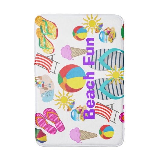 Summer Fun Beach House Bathroom Bath Mat (Voorkant Verticaal)
