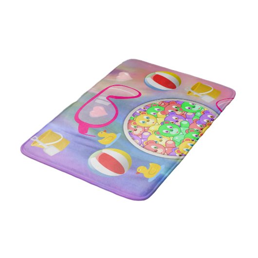 Summer Fun Beach House Bathroom Bath Mat (Gekanteld)