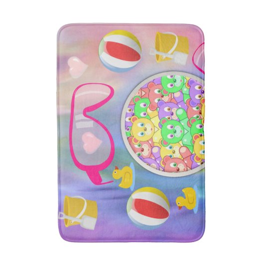 Summer Fun Beach House Bathroom Bath Mat (Voorkant Verticaal)