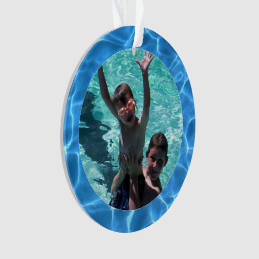 Summer Fun bij Grandouders Family Photo Ornament (voorkant)