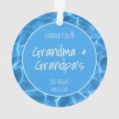 Summer Fun bij Grandouders Family Photo Ornament (achterkant)