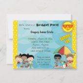 Summer Fun Birthday Invitation Kaart (Voorkant)
