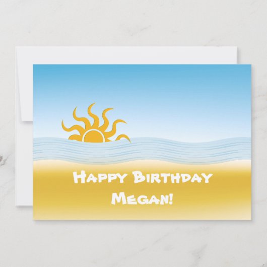 Summer Fun Birthday Kaart (Voorkant)