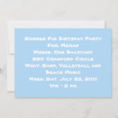 Summer Fun Birthday Kaart (Achterkant)