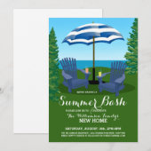 Summer Fun Celebration Party Invitations Kaart (Voorkant / Achterkant)