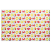 Summer Fun Crab Beachball Sunshine Beach Vacking Stof (Fat Quarter)