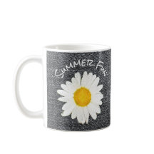 Summer Fun Daisy Flower on Grey Personalized