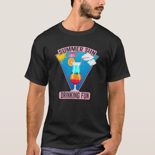 Summer Fun Drinking Fun Lazy Days At The Lake Pool T-shirt (Voorkant)