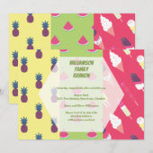 Summer Fun Family Reunion Kaart (Voorkant / Achterkant)