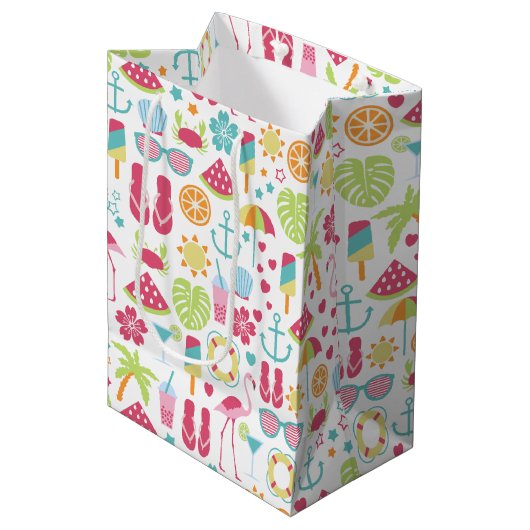 Summer Fun Gift Bag Medium Cadeauzakje (Voorkant Gekanteld)