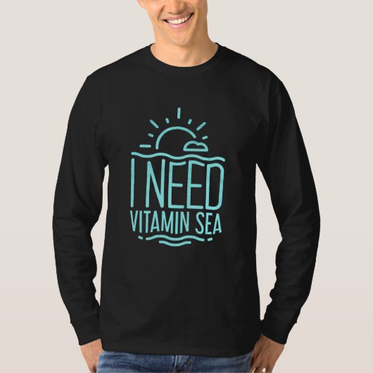 Summer Fun I heeft Vitamine Zee Sunshine Beach nod T-shirt (Voorkant)