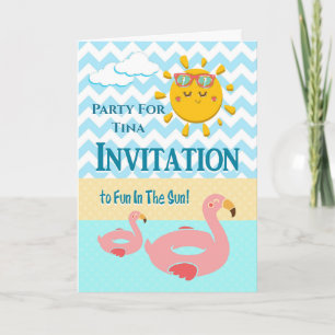 Summer Fun in the Sun Invitation Kaart