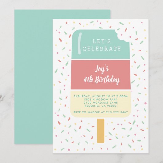 Summer Fun Kaart (Voorkant / Achterkant)