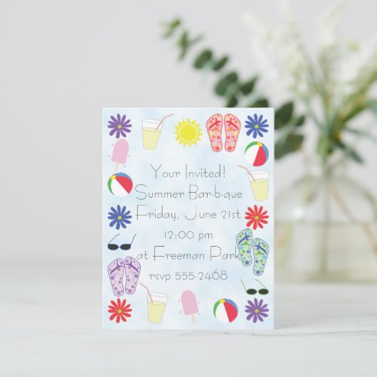 Summer Fun Kaart (Staand voorkant)