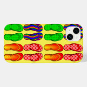Summer Fun, kleurrijke Teenslippers Case-Mate iPhone Case (Achterkant (horizontaal))