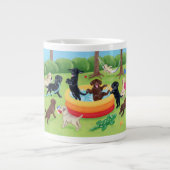 Summer Fun Labradors Painting Grote Koffiekop (Voorkant)