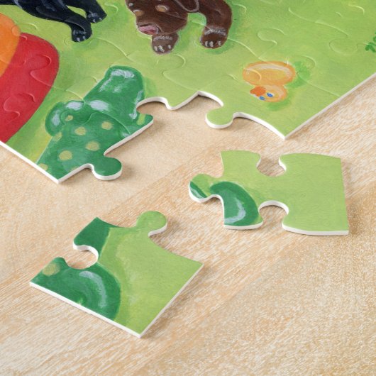 Summer Fun Labradors Painting Legpuzzel (Zijkant)